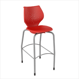 NXT MOV four-leg stool featuring a flexible two-part shell for active seating