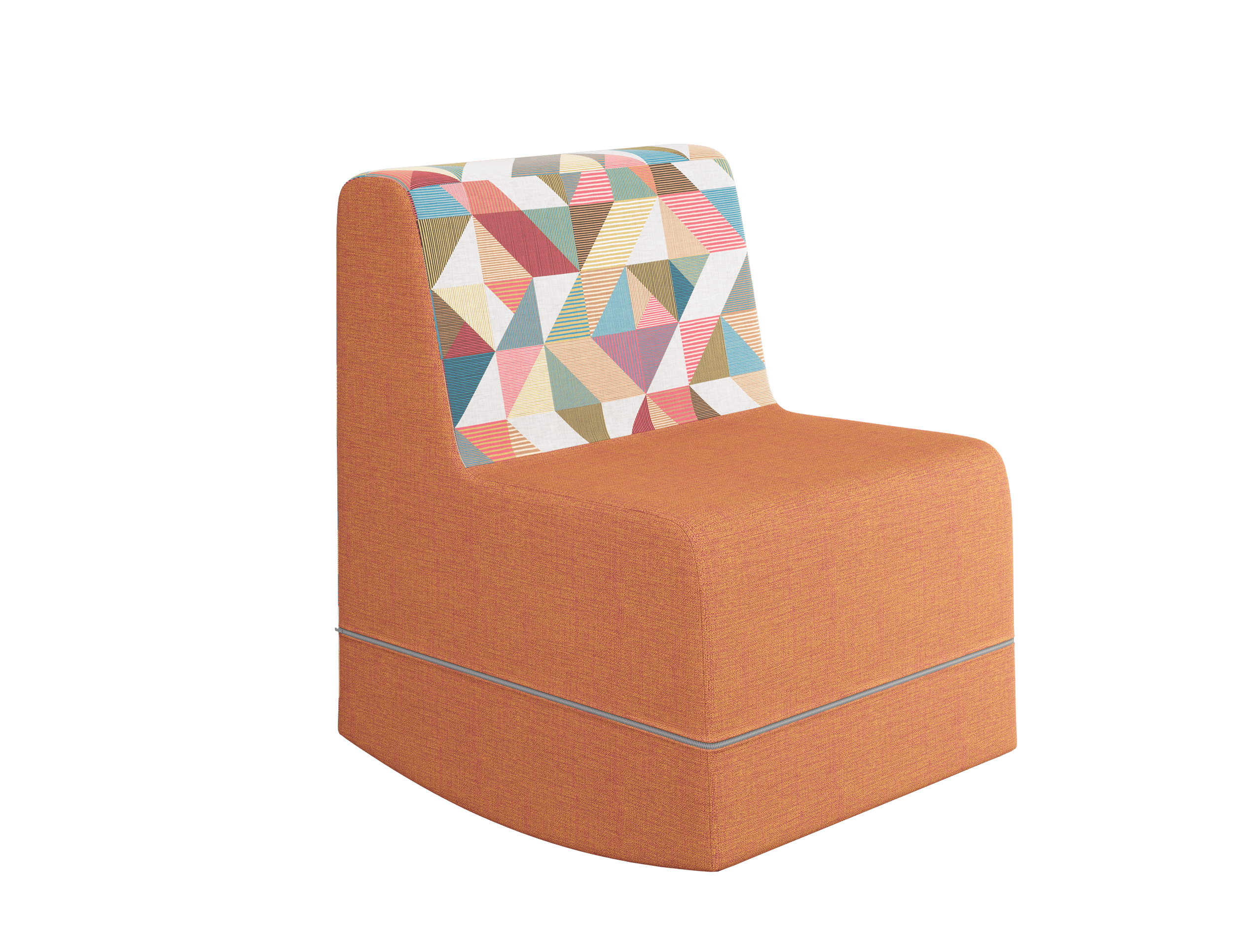 Student rocker seating with balanced motion and all-foam construction