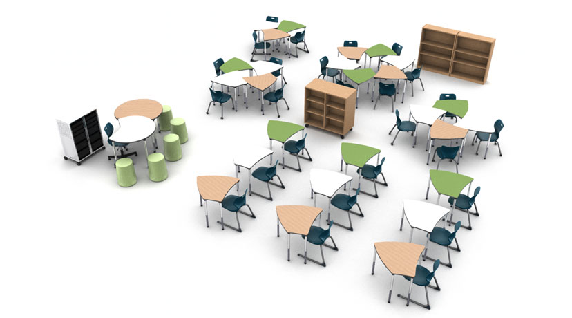 Alphabet-Shape-Desks