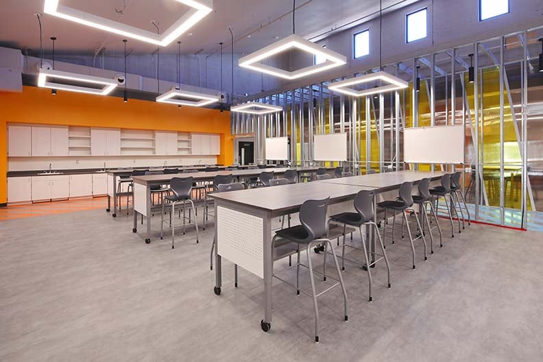 Maker Space Tables, epoxy, makerspace, STEM, STEAM, CTE, VPA, C-STEM, AS4ST, alphabet, four leg stool, lab stool