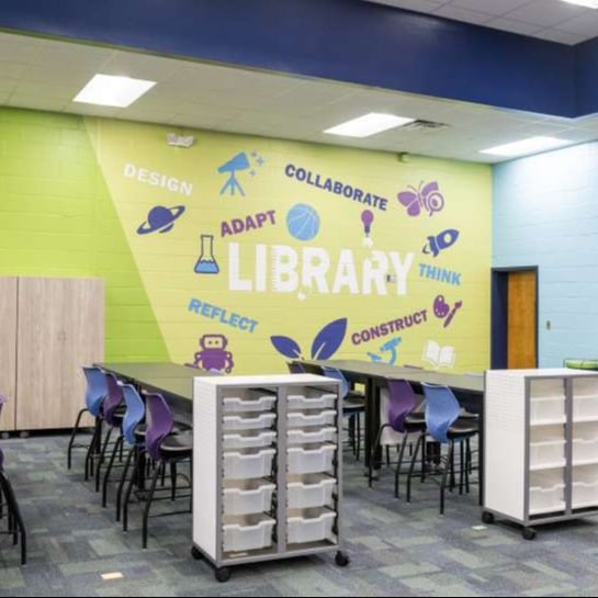 media center, maker space cabinets, trays, cubbies, maker space table, NXT MOV, 4-leg stool, MS4ST, DTMT, DTMF, MSC-242