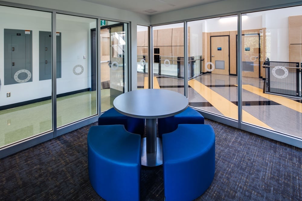 breakout space, small group, shape table, cafe, arc soft seating