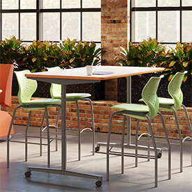 cafe cafeteria t-leg lounge stool soft seating bistro
