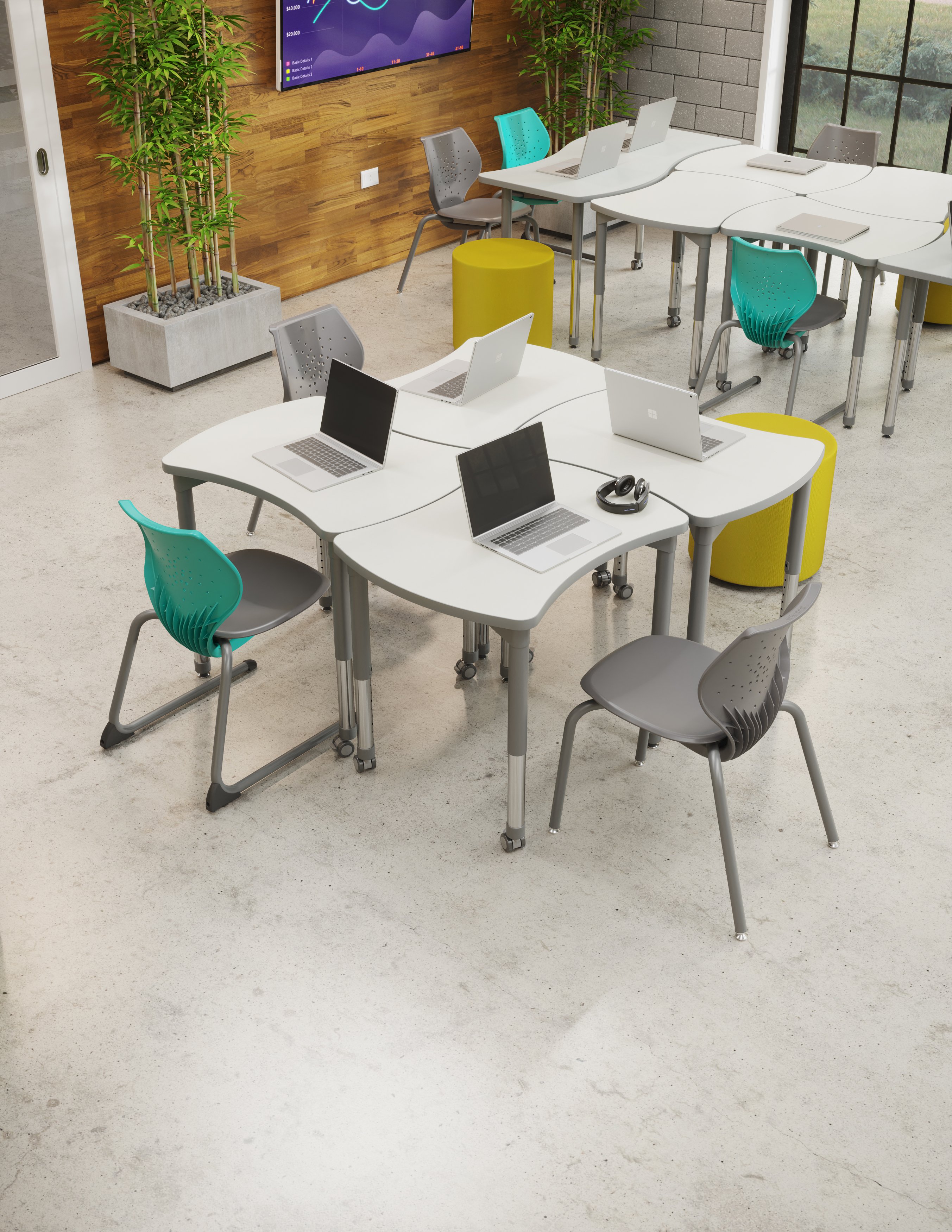 classroom, rover, nxt mov, next move, shape desk, student desk