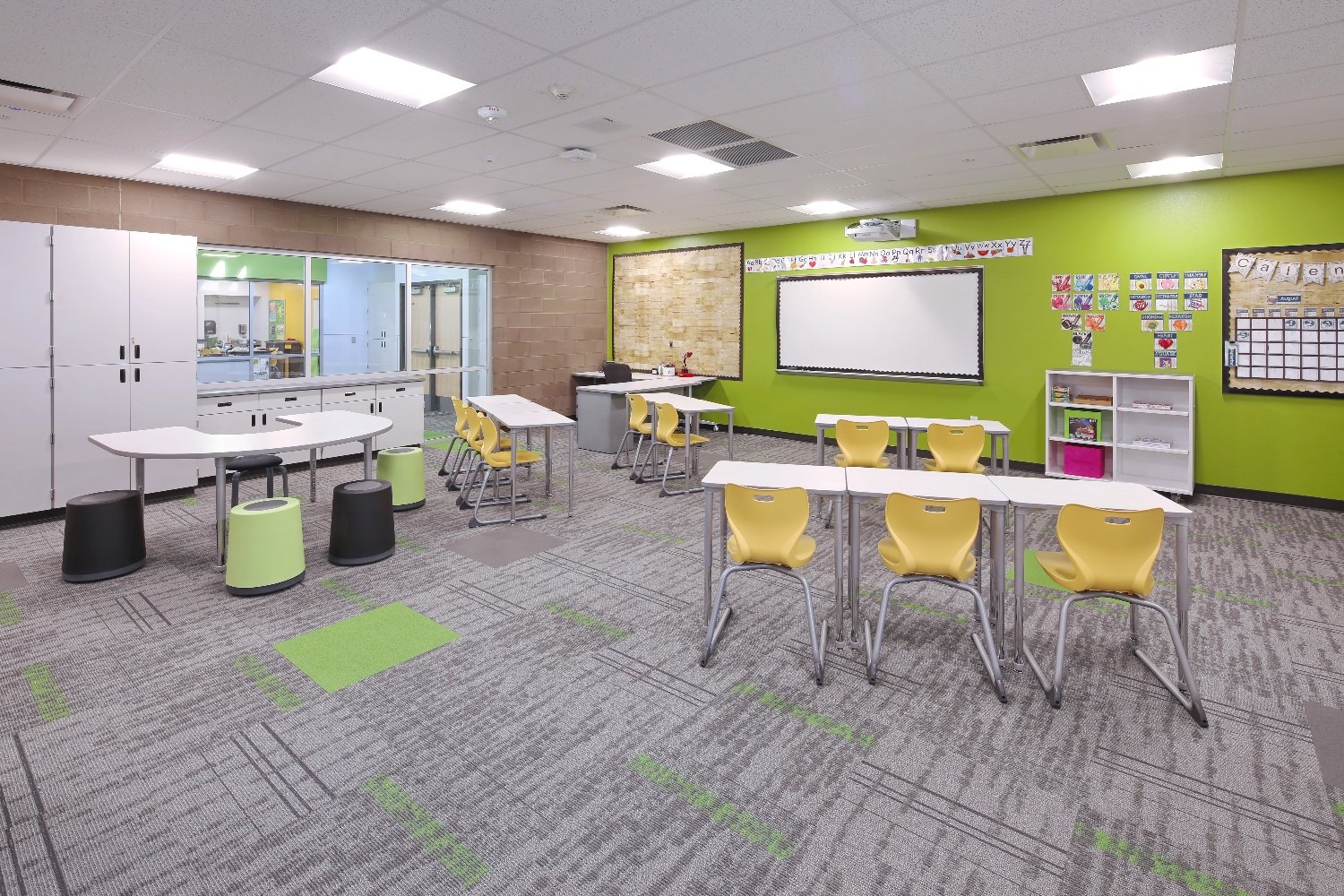 classroom, rectangle shape desk, alphabet, cantilever, MOV, AS4ST, ASCL,