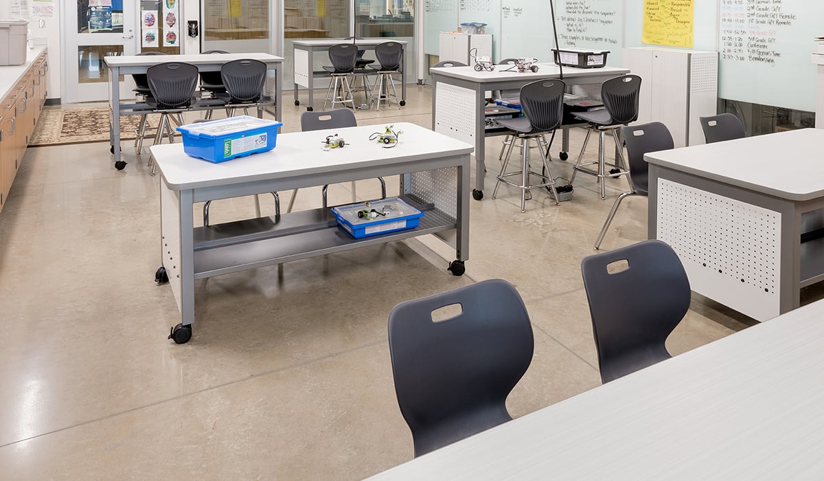 maker space, table, alphabet, 4-leg, AS4L, stools, AS4ST, DTMT, DTMF
