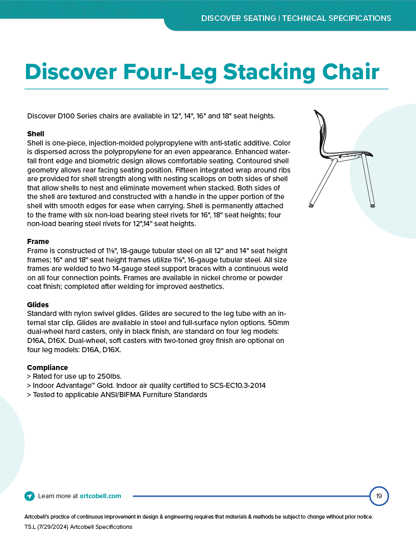 SeatingSpecifications_D100FourLeg