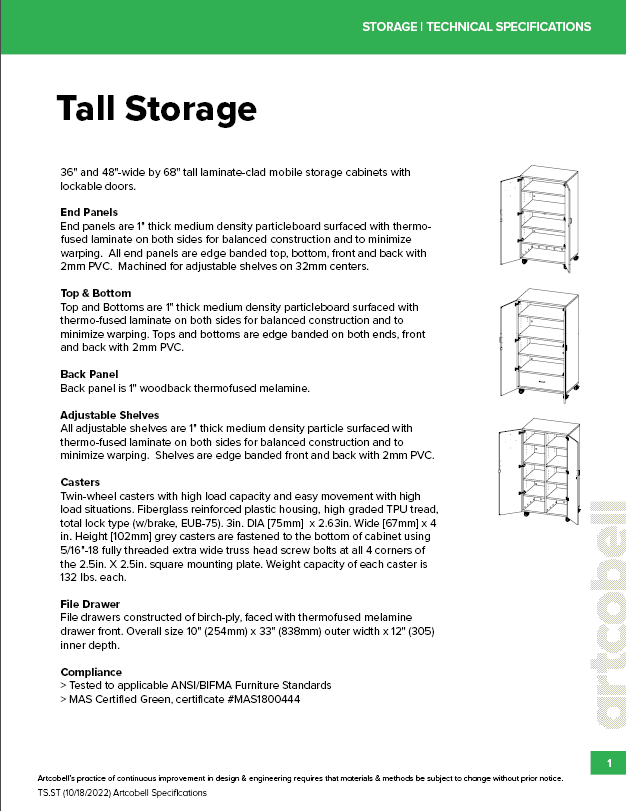 Storage Specifications Tall Storage_Thumbnail